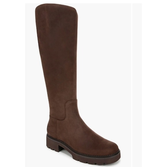 Vionic Fallbrook Brown Suede Leather Knee High Boots Women's 12 WIDE CALF NIB - Picture 1 of 6
